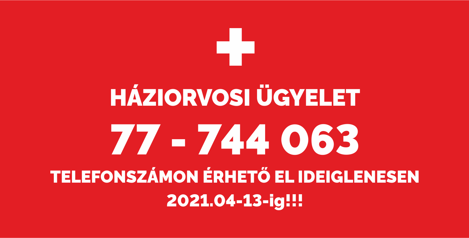 Háziorvosi Ügyelet ideiglenes TELEFONSZÁM!!!